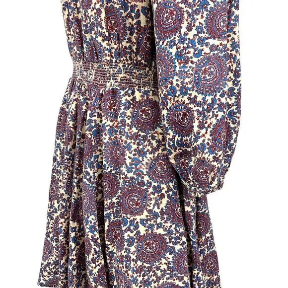 J. Crew Palermo Smocked Waist Mini Dress Floral Bouquet Linen Size Small S - Picture 6 of 16